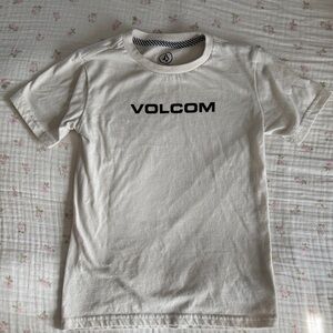 Volcom White Short Sleeve Kids Logo Tee